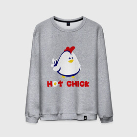 Мужской свитшот хлопок с принтом Hot Chick , 100% хлопок |  | горячая | курица | курочка | цыпленок | чика