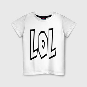 Детская футболка хлопок с принтом Lol буквы , 100% хлопок | круглый вырез горловины, полуприлегающий силуэт, длина до линии бедер | lol | буквы | интернет приколы | лол | лол буквы | мем | мемы интернета
