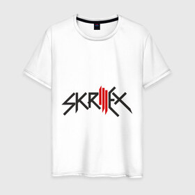 Мужская футболка хлопок с принтом Skrillex , 100% хлопок | прямой крой, круглый вырез горловины, длина до линии бедер, слегка спущенное плечо. | музыка | электро | электронная