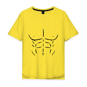 Мужская футболка хлопок Oversize с принтом мужской торс , 100% хлопок | свободный крой, круглый ворот, “спинка” длиннее передней части | атлет | бицепсы | голое тело | грудь | качок | мужское тело | мускулы | мышцы | пресс | рельеф | тело