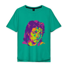 Мужская футболка хлопок Oversize с принтом Michael Jackson полноцвет , 100% хлопок | свободный крой, круглый ворот, “спинка” длиннее передней части | jackson | michael | michael jackson | pop | джексон | знаменитость | майкл | майкл джексон | певец | поп | портрет