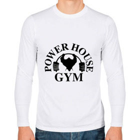 Мужской лонгслив хлопок с принтом Power House Gym , 100% хлопок |  | power house gym | бодибилдинг | для качков | жим | качкам | силовой спорт | силовой экстрим | спорт