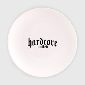 Тарелка 3D с принтом Hardcor united , фарфор | диаметр - 210 мм
диаметр для нанесения принта - 120 мм | 