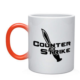 Кружка хамелеон с принтом Counter Strike - Контр Страйк , керамика | меняет цвет при нагревании, емкость 330 мл | contrу strike | игра | компьютерная игра | контер страйк | контр страйк | контра | контра страйк
