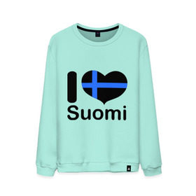 Мужской свитшот хлопок с принтом Love Suomi , 100% хлопок |  | suomi | курорты | курорты финляндии | люблю финляндию | отдых | финляндия