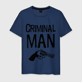 Мужская футболка хлопок с принтом Criminal man , 100% хлопок | прямой крой, круглый вырез горловины, длина до линии бедер, слегка спущенное плечо. | Тематика изображения на принте: бандит | бандиты | валера | для пацанов | криминал | пацанские | пацаны | пистолет | револьвер