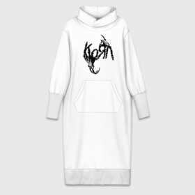 Платье удлиненное хлопок с принтом Korn bones ,  |  | korn | metal | группы | корн | логотип | метал | музыка | рок группы | рок музыка