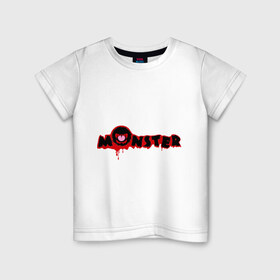 Детская футболка хлопок с принтом Monster , 100% хлопок | круглый вырез горловины, полуприлегающий силуэт, длина до линии бедер | monster | монстр | монстры