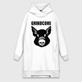 Платье-худи хлопок с принтом Grindcore (pig) ,  |  | Тематика изображения на принте: grindcore | gringcore | metal | rock | trash | гpайндкор | метал | рок музыка | треш | трэш