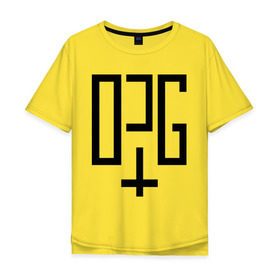 Мужская футболка хлопок Oversize с принтом OPG , 100% хлопок | свободный крой, круглый ворот, “спинка” длиннее передней части | opg | группировка | для пацанов | надписи | опг | организованная преступная группа | пацанские