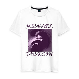 Мужская футболка хлопок с принтом Michael Jackson с шляпой , 100% хлопок | прямой крой, круглый вырез горловины, длина до линии бедер, слегка спущенное плечо. | mj | исполнитель | майкл джексон | музыка | певец | поп музыка
