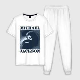 Мужская пижама хлопок с принтом Michael Jackson с шляпой (2) , 100% хлопок | брюки и футболка прямого кроя, без карманов, на брюках мягкая резинка на поясе и по низу штанин
 | Тематика изображения на принте: mj | в шляпе | исполнитель | майкл джексон | музыка | певец | поп музыка | шляпа