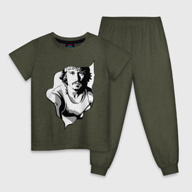 Детская пижама хлопок с принтом Джонни Депп , 100% хлопок |  брюки и футболка прямого кроя, без карманов, на брюках мягкая резинка на поясе и по низу штанин
 | Тематика изображения на принте: depp | johnny