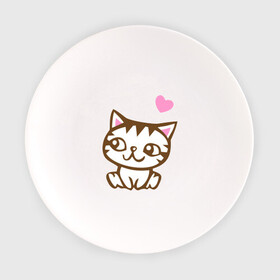 Тарелка с принтом Kitty in love , фарфор | диаметр - 210 мм
диаметр для нанесения принта - 120 мм | влюбленная кошка | влюбленный котенок | киса | китти | кот | котенок | кошка | кошки