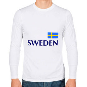 Мужской лонгслив хлопок с принтом Сборная Швеции - 10 , 100% хлопок |  | Тематика изображения на принте: football | сборная швеции | флаг швеции | футбол | швеция
