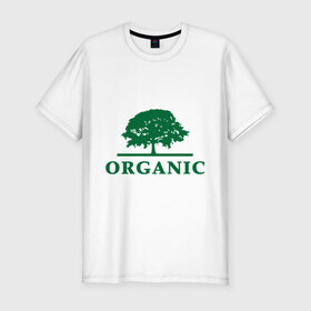 Мужская футболка премиум с принтом Дерево органика , 92% хлопок, 8% лайкра | приталенный силуэт, круглый вырез ворота, длина до линии бедра, короткий рукав | eco | organic | дерево | зеленые технологии | зелень | планета | чистота | эко | экология