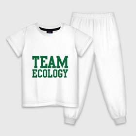 Детская пижама хлопок с принтом Команда экологов , 100% хлопок |  брюки и футболка прямого кроя, без карманов, на брюках мягкая резинка на поясе и по низу штанин
 | eco | team ecology | зеленые технологии | зелень | планета | чистота | эко | экология