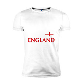 Мужская футболка премиум с принтом Сборная Англии - Стивен Джеррард 4 , 92% хлопок, 8% лайкра | приталенный силуэт, круглый вырез ворота, длина до линии бедра, короткий рукав | англия | сборная англии | стивен джеррард | флаг англии | футбол