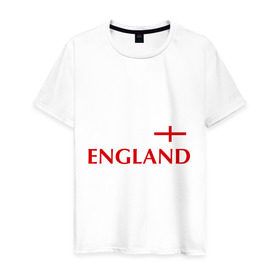Мужская футболка хлопок с принтом Сборная Англии - 10 , 100% хлопок | прямой крой, круглый вырез горловины, длина до линии бедер, слегка спущенное плечо. | англия | руни | сборная англии | флаг англии | футбол