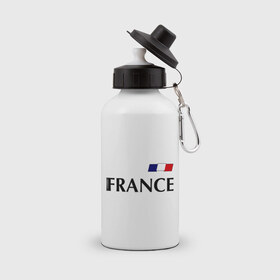Бутылка спортивная с принтом Сборная Франции - 8 , металл | емкость — 500 мл, в комплекте две пластиковые крышки и карабин для крепления | football | сборная франции | франция | футбол