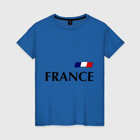 Женская футболка хлопок с принтом Сборная Франции - 8 , 100% хлопок | прямой крой, круглый вырез горловины, длина до линии бедер, слегка спущенное плечо | football | сборная франции | франция | футбол