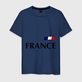 Мужская футболка хлопок с принтом Сборная Франции - 8 , 100% хлопок | прямой крой, круглый вырез горловины, длина до линии бедер, слегка спущенное плечо. | football | сборная франции | франция | футбол