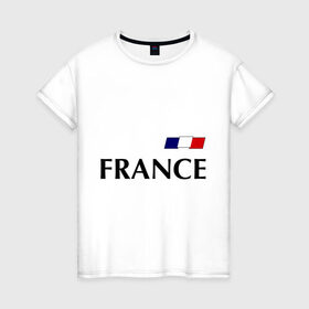 Женская футболка хлопок с принтом Сборная Франции - Бензима 10 (Benzima) , 100% хлопок | прямой крой, круглый вырез горловины, длина до линии бедер, слегка спущенное плечо | football | бензима | сборная франции | франция