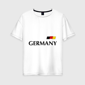 Женская футболка хлопок Oversize с принтом Сборная Германии - 13 , 100% хлопок | свободный крой, круглый ворот, спущенный рукав, длина до линии бедер
 | football | германия | мюллер | сборная германии | футбол