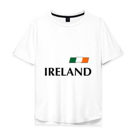 Мужская футболка хлопок Oversize с принтом Сборная Ирландии - 7 , 100% хлопок | свободный крой, круглый ворот, “спинка” длиннее передней части | 