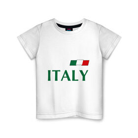 Детская футболка хлопок с принтом Сборная Италии - 1 , 100% хлопок | круглый вырез горловины, полуприлегающий силуэт, длина до линии бедер | football | буффон | италия | сборная италии