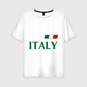 Женская футболка хлопок Oversize с принтом Сборная Италии - 10 , 100% хлопок | свободный крой, круглый ворот, спущенный рукав, длина до линии бедер
 | football | италия | сборная италии