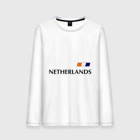 Мужской лонгслив хлопок с принтом Сборная Нидерландов - 7 , 100% хлопок |  | Тематика изображения на принте: football | голландия | нидерланды | сборная нидерланд