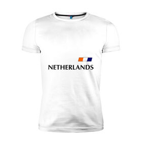 Мужская футболка премиум с принтом Сборная Нидерландов - 7 , 92% хлопок, 8% лайкра | приталенный силуэт, круглый вырез ворота, длина до линии бедра, короткий рукав | Тематика изображения на принте: football | голландия | нидерланды | сборная нидерланд