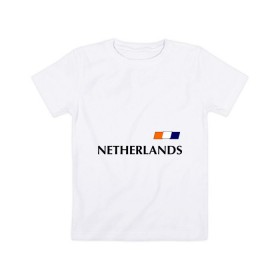 Детская футболка хлопок с принтом Нидерланды - Уэсли Снейдер 10 (Snaijder) , 100% хлопок | круглый вырез горловины, полуприлегающий силуэт, длина до линии бедер | Тематика изображения на принте: football | голландия | нидерланды | сборная нидерланд | снейдер