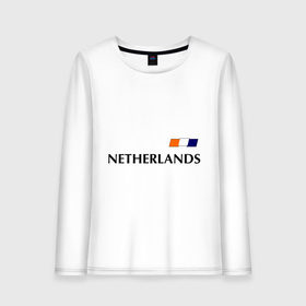 Женский лонгслив хлопок с принтом Нидерланды - Уэсли Снейдер 10 (Snaijder) , 100% хлопок |  | football | голландия | нидерланды | сборная нидерланд | снейдер