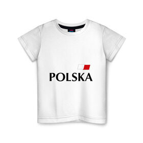 Детская футболка хлопок с принтом Сборная Польши - 9 , 100% хлопок | круглый вырез горловины, полуприлегающий силуэт, длина до линии бедер | football | евро 2012 | польша | сборная польши