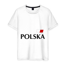 Мужская футболка хлопок с принтом Сборная Польши - 9 , 100% хлопок | прямой крой, круглый вырез горловины, длина до линии бедер, слегка спущенное плечо. | football | евро 2012 | польша | сборная польши