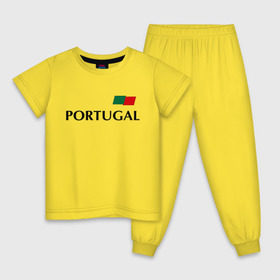 Детская пижама хлопок с принтом Сборная Португалии - Криштиану Роналду 7 , 100% хлопок |  брюки и футболка прямого кроя, без карманов, на брюках мягкая резинка на поясе и по низу штанин
 | football | ronaldo | португалия | роналду | сборная португалии