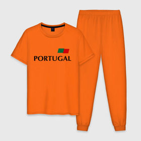 Мужская пижама хлопок с принтом Сборная Португалии - Криштиану Роналду 7 , 100% хлопок | брюки и футболка прямого кроя, без карманов, на брюках мягкая резинка на поясе и по низу штанин
 | football | ronaldo | португалия | роналду | сборная португалии