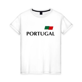 Женская футболка хлопок с принтом Сборная Португалии - Криштиану Роналду 7 , 100% хлопок | прямой крой, круглый вырез горловины, длина до линии бедер, слегка спущенное плечо | football | ronaldo | португалия | роналду | сборная португалии