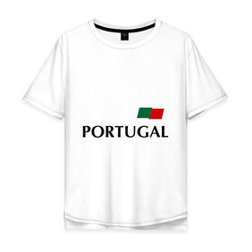 Мужская футболка хлопок Oversize с принтом Сборная Португалии - 10 , 100% хлопок | свободный крой, круглый ворот, “спинка” длиннее передней части | football | португалия | сборная португалии
