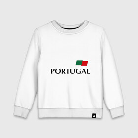 Детский свитшот хлопок с принтом Сборная Португалии - 10 , 100% хлопок | круглый вырез горловины, эластичные манжеты, пояс и воротник | football | португалия | сборная португалии