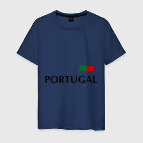 Мужская футболка хлопок с принтом Сборная Португалии - 10 , 100% хлопок | прямой крой, круглый вырез горловины, длина до линии бедер, слегка спущенное плечо. | football | португалия | сборная португалии