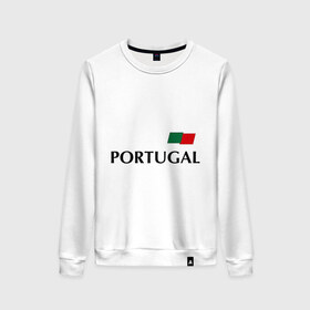 Женский свитшот хлопок с принтом Сборная Португалии - 10 , 100% хлопок | прямой крой, круглый вырез, на манжетах и по низу широкая трикотажная резинка  | football | португалия | сборная португалии