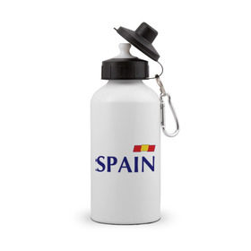 Бутылка спортивная с принтом Сборная Испании - Хави 8 , металл | емкость — 500 мл, в комплекте две пластиковые крышки и карабин для крепления | football | испания | сборная испании | хави