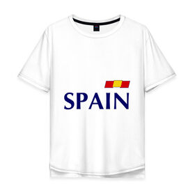 Мужская футболка хлопок Oversize с принтом Сборная Испании - 9 , 100% хлопок | свободный крой, круглый ворот, “спинка” длиннее передней части | football евро 2016 euro2016 euro 2016 | евро 2012 | испания | сборная испании