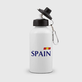 Бутылка спортивная с принтом Сборная Испании - 10 , металл | емкость — 500 мл, в комплекте две пластиковые крышки и карабин для крепления | football | евро 2012 | испания евро 2016 euro2016 euro 2016 | сборная испании
