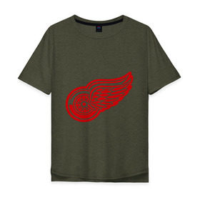 Мужская футболка хлопок Oversize с принтом Detroit Red Wings Pavel Datsyuk - Павел Дацюк , 100% хлопок | свободный крой, круглый ворот, “спинка” длиннее передней части | Тематика изображения на принте: нхл