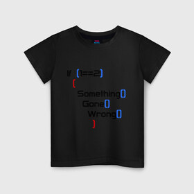 Детская футболка хлопок с принтом if 1=2 , 100% хлопок | круглый вырез горловины, полуприлегающий силуэт, длина до линии бедер | 12 | для программистам | если один равно 2 | код | программирование | что то пойдет не так