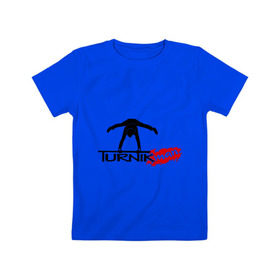 Детская футболка хлопок с принтом Turnikman , 100% хлопок | круглый вырез горловины, полуприлегающий силуэт, длина до линии бедер | turnik man | turnikman | work out | workout | ворк аут | турникмен